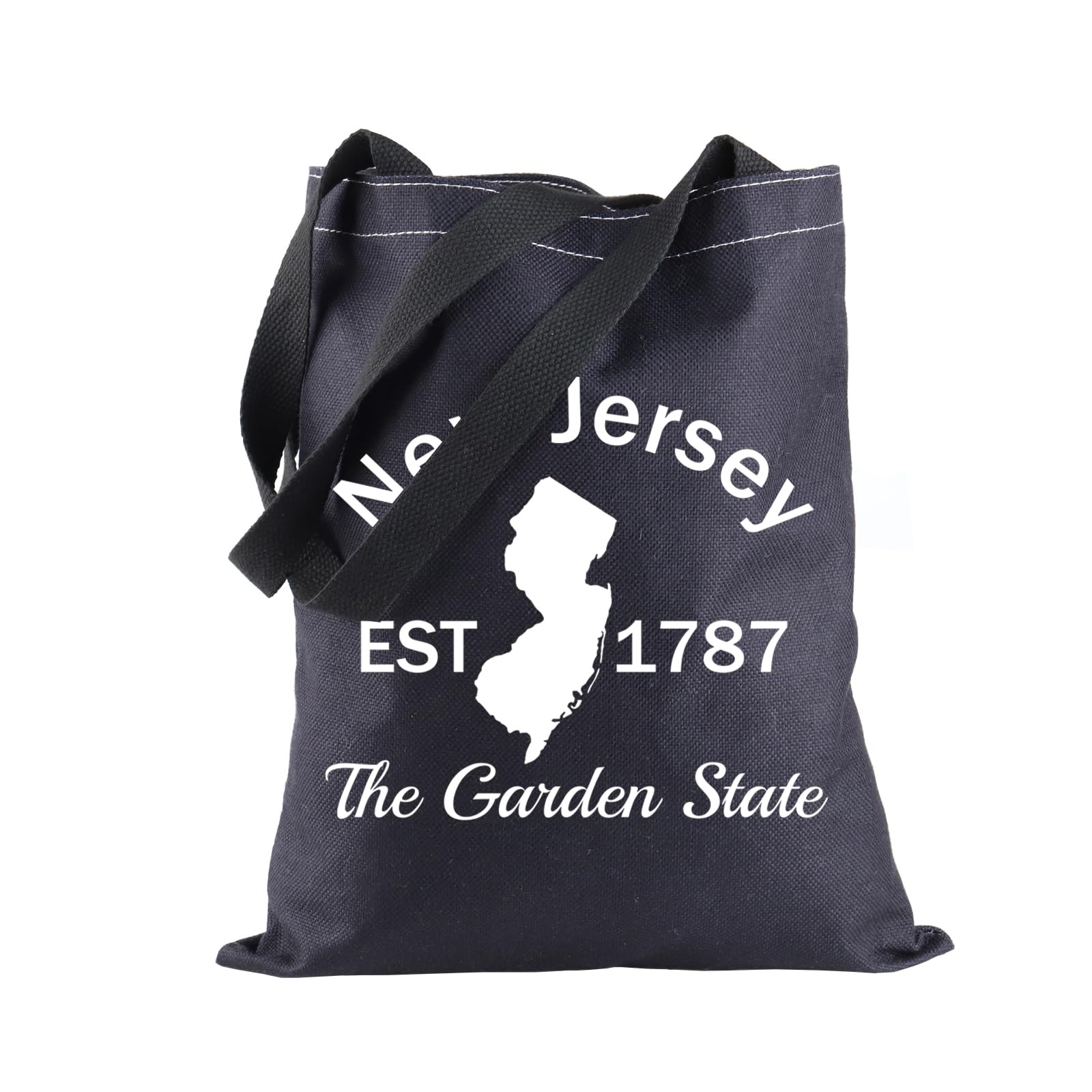 BLUPARK NJ State Tote Bag Independence Gift New Jersey Est 1787 The Garden State Travel Shopping Bag Freedom Gift