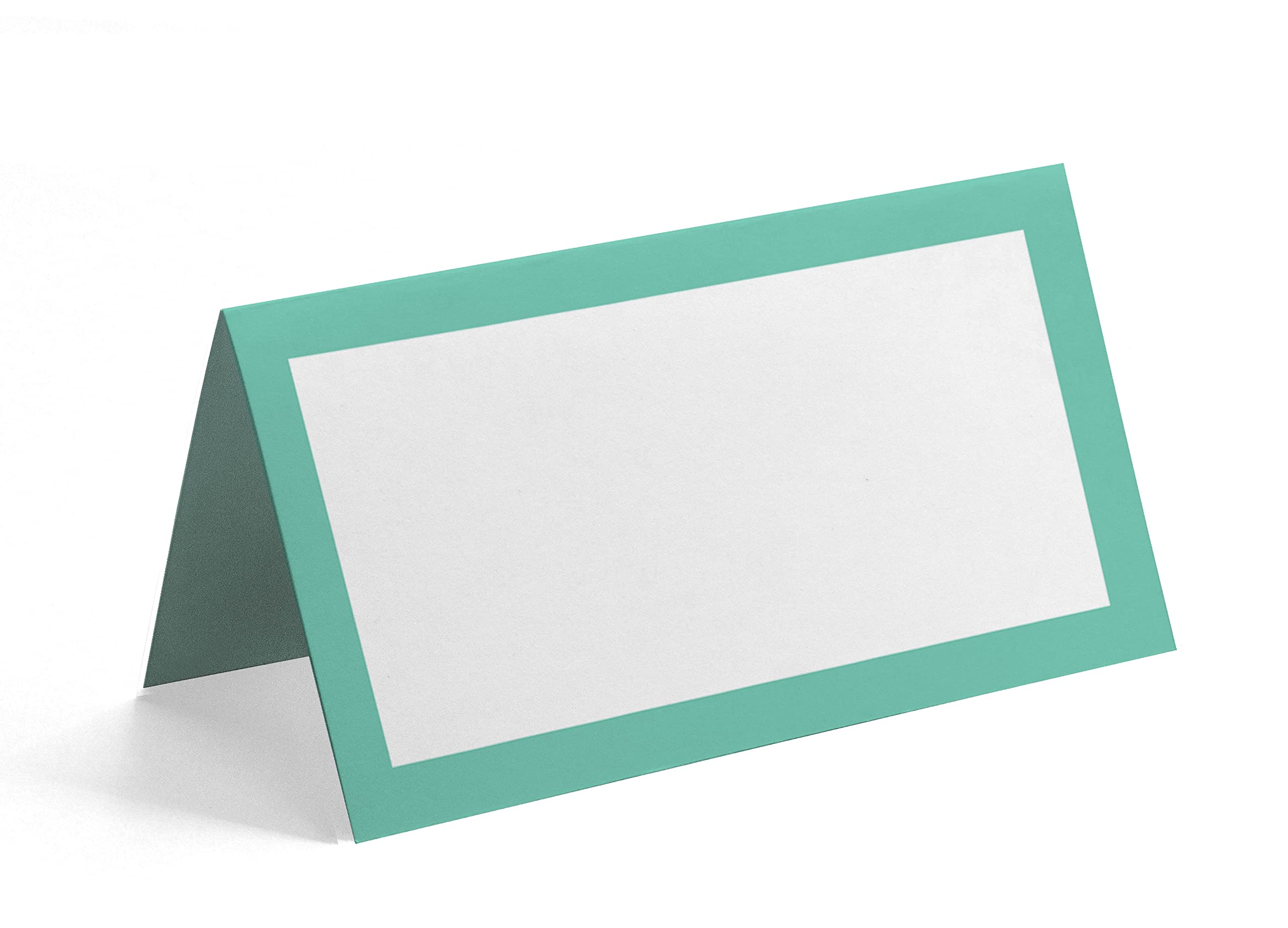 Inkdotpot Pack Of 24, Solid Tent Tables Place Cards For Table Setting For Wedding Thanksgiving- Christmas Holiday Catering Buffet Food Table Tents- Wedding Name Escort Cards (Sea Green)