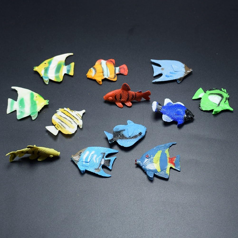 TOYANDONA 12Pcs Plastic Vivid Tropical Fish Ocean Animal Preschool Educational Fish Model Figure for Children Kids - Image 4