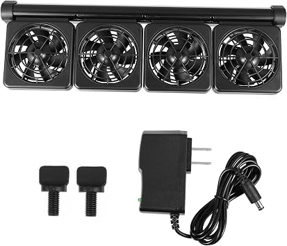 Adjustable Aquarium Cooling Fan Fish Tank Chiller Wind Settings Adjustable Angle Easy Installation Low Noise for Fresh and