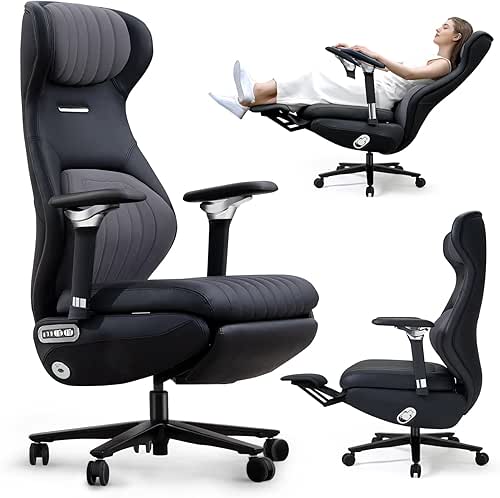 EMIAH Ergonomic Office Chair with Foot Rest Electric Reclining Office