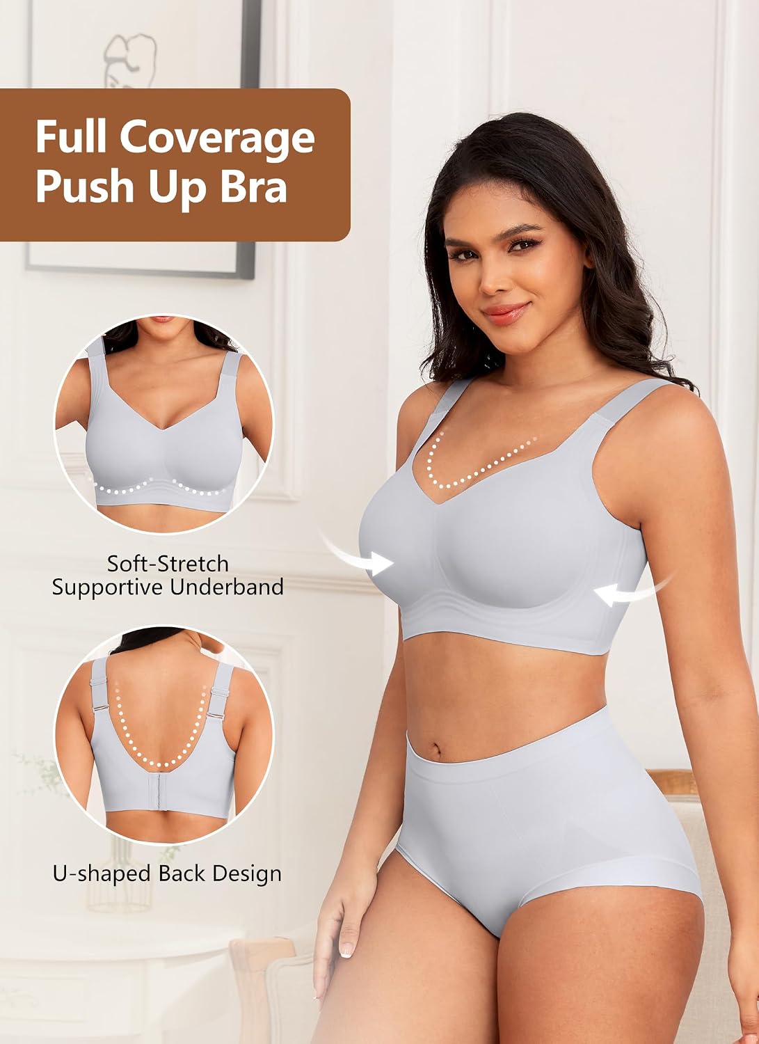 Xcutting Jelly Bras for Women No Underwire Full Coverage Plus Size Support image 3