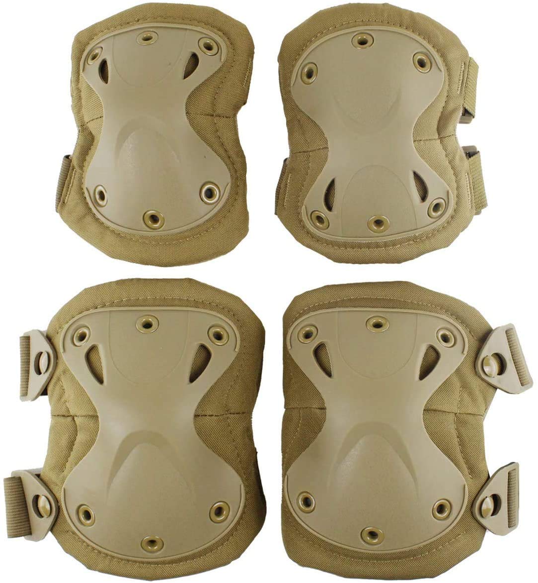 WarmHeartting Rodilleras Tácticas Militares y Coderas Protección de Camuflaje, Rodilleras para Deportes al Aire Libre CS Caza, Paintball, Tiro — view 13