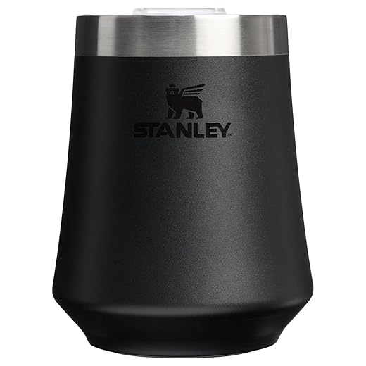 STANLEY Reserve Wine Tumbler | 11 oz Stainless Steel Travel Mug For Wine, Cocktails, Soda | Keeps Drinks Cold for Hours | BPA-Free | Black 2.0