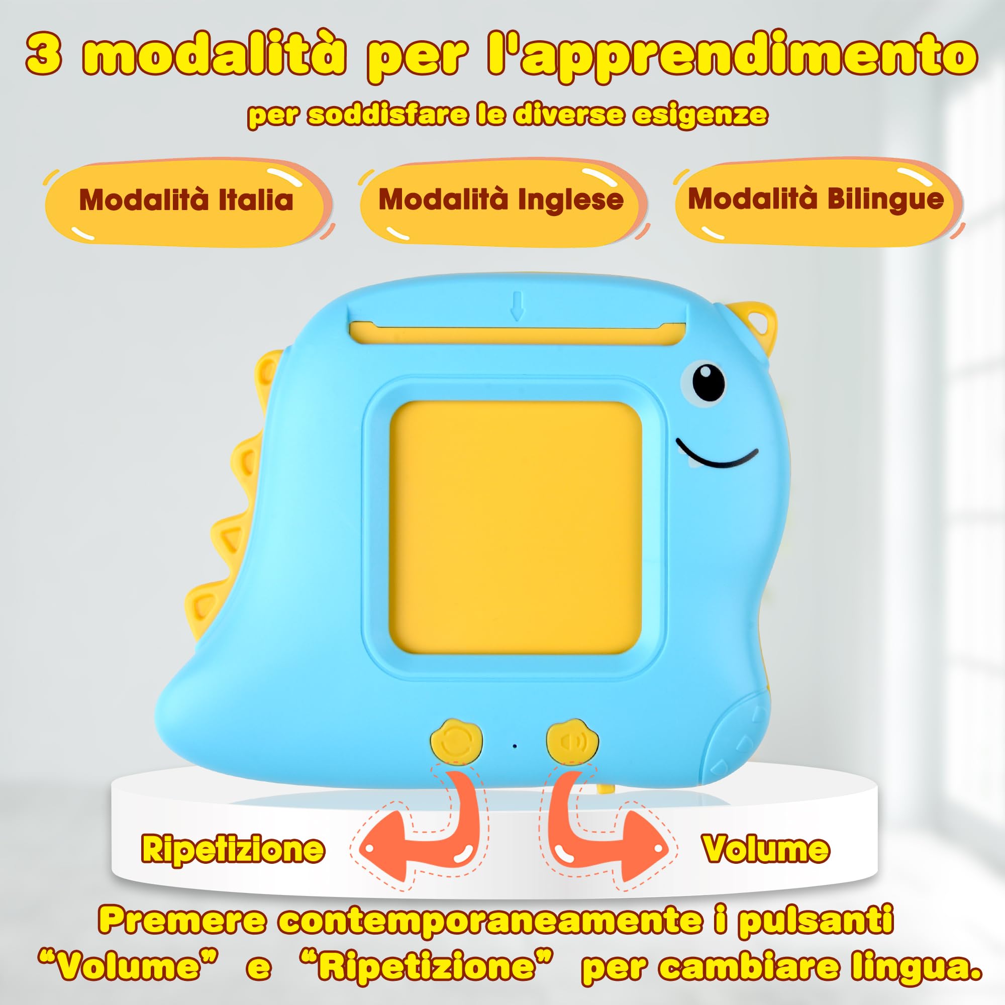 510 Parole flashcards bambini italiano e inglese, amico vocabolo gioco italiano,giochi montessori 2 anni, educativi prescolari Lingua Imparare a parlare Colori Numero Animali Blu