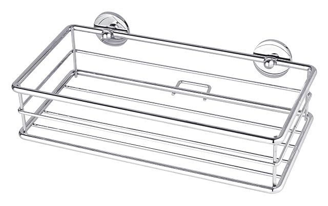tesa Baath shower caddy chromed steel self-adhesive adhesive mounting technology 73mm x 250mm x 125mm