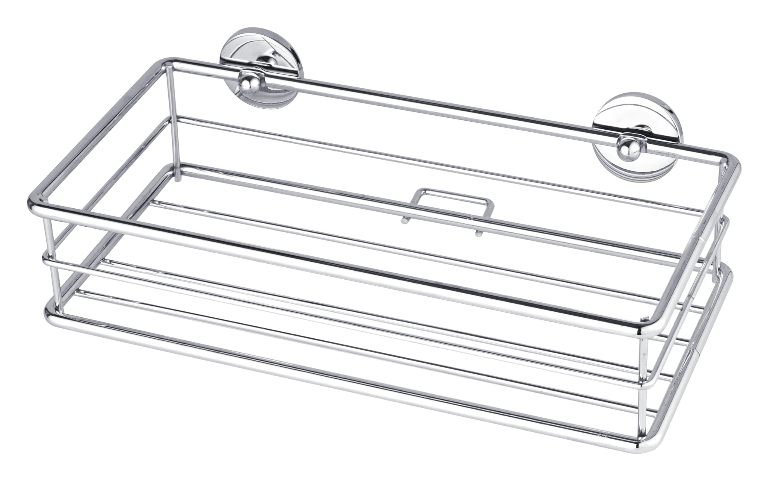 tesa Baath shower caddy chromed steel self-adhesive adhesive mounting technology 73mm x 250mm x 125mm