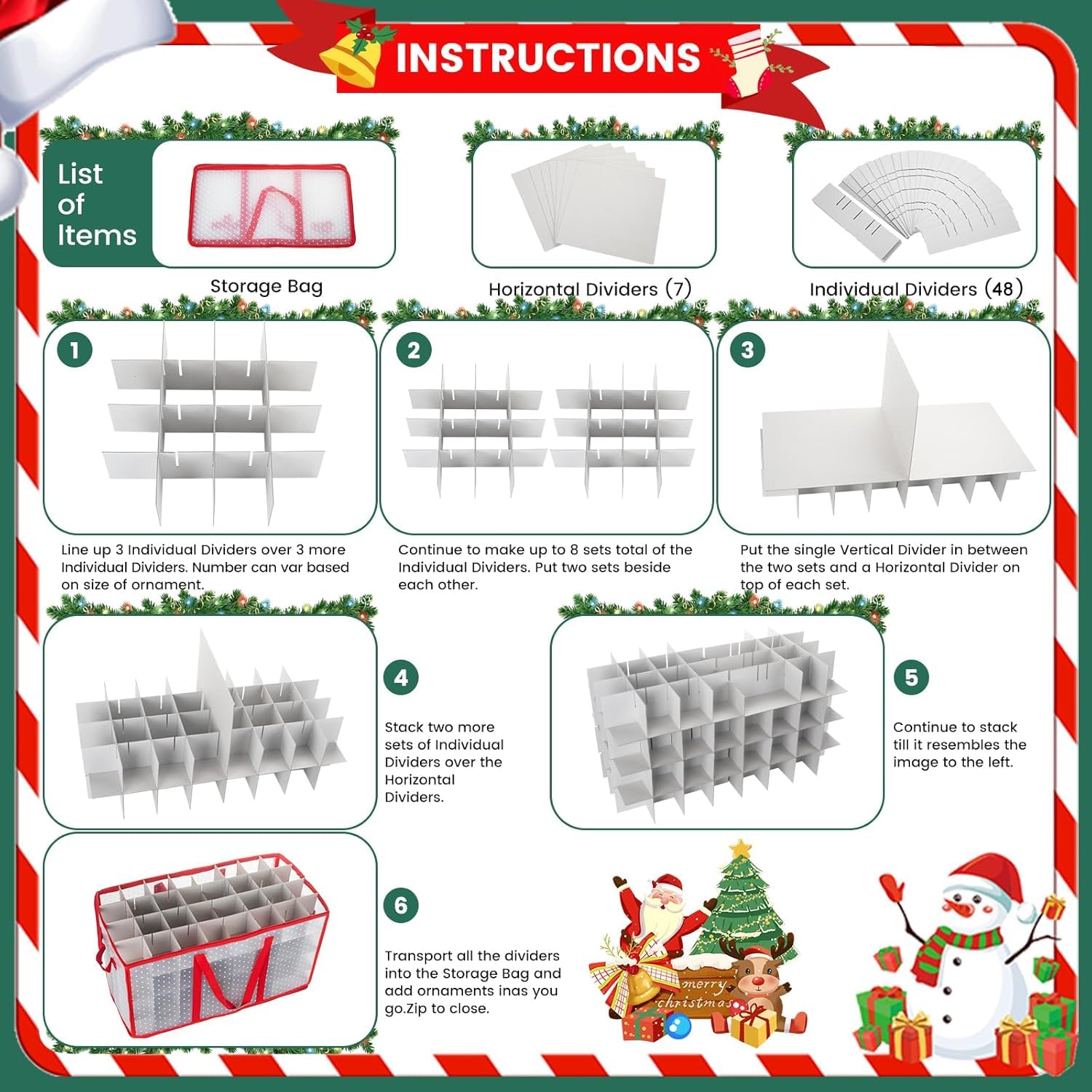 Caja Bolas Navidad 128 Compartimentos Caja para Guardar Organizador Caja Almacenaje Bolas de Navidad