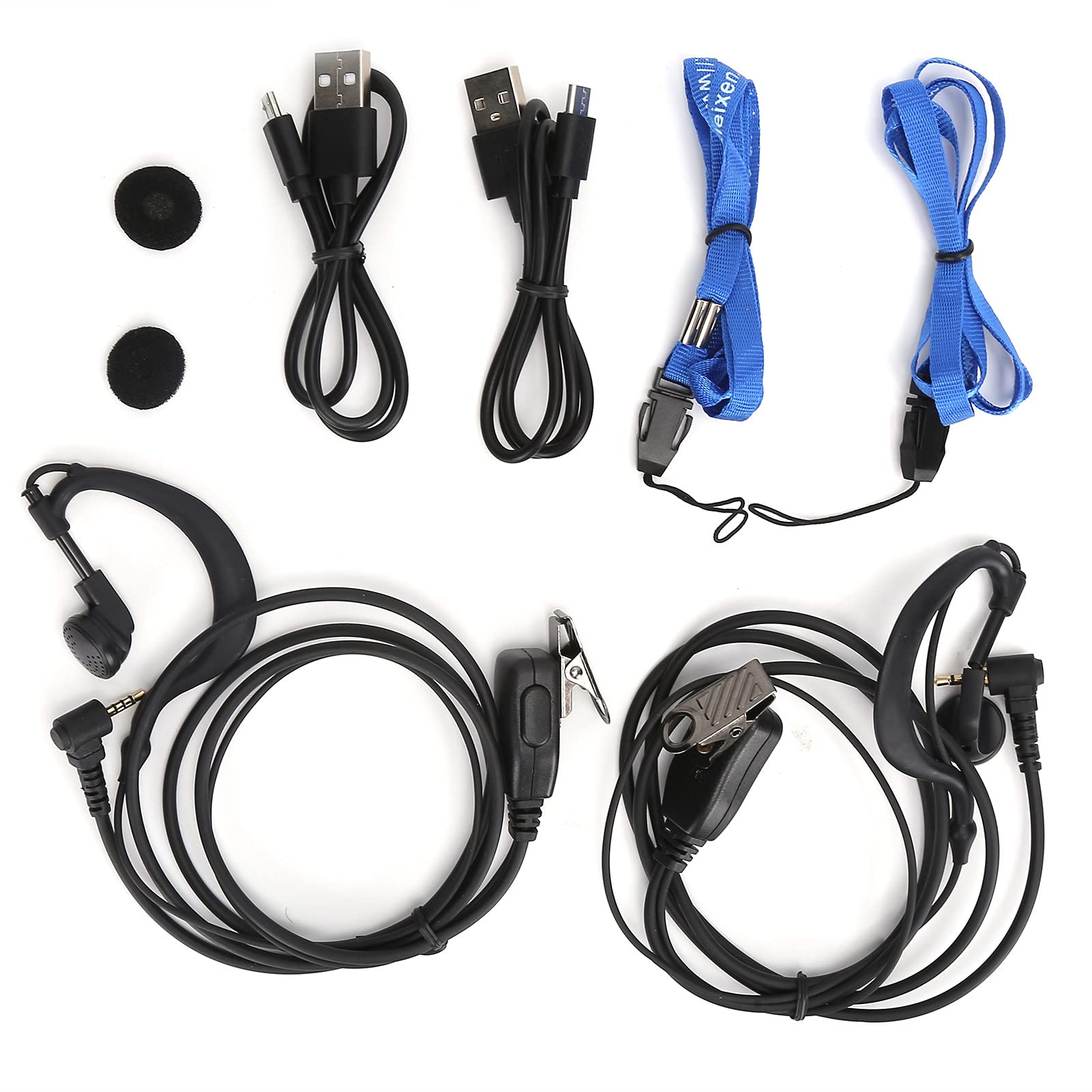 Mini walkie-Talkie, Mini walkie-Talkie V109 en un par, Radio bidireccional portátil remota, Compatible con Carga USB, Utilizado en centros comerciales, hoteles y restaurantes(V109)