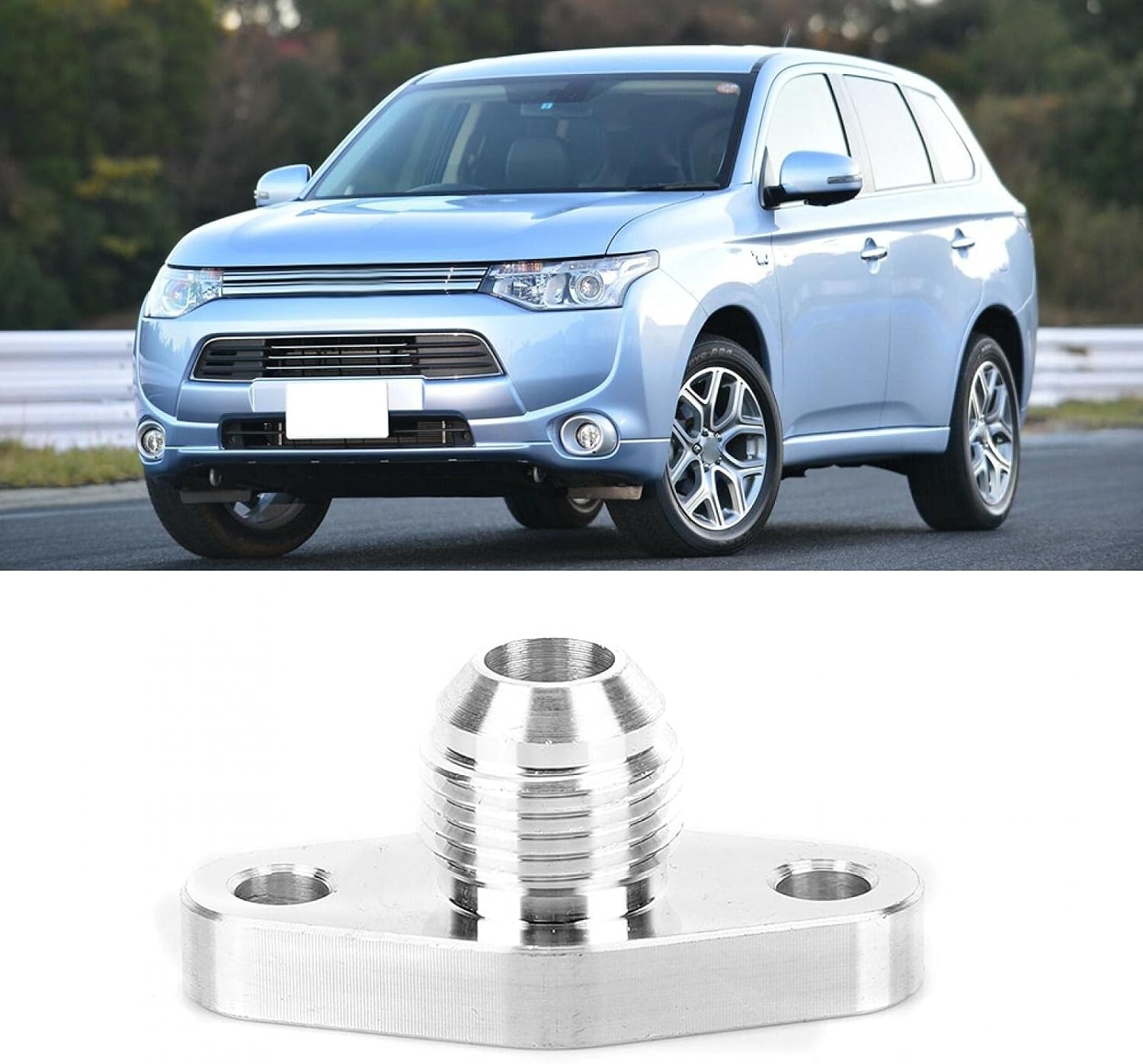 Drain Flange, Turbo Oil Return 8an Drain Flange 1.5in Fit for Garrett Gt15 Gt17 Ihi Rhf4 Td04 Aluminum Alloy