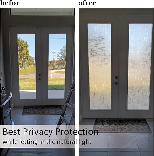 Miniatura 5 de Película de privacidad para ventana, calcomanía decorativa extraíble de vidrio, vinilo 3D con bloqueo solar y UV, calcomanías para ventanas de