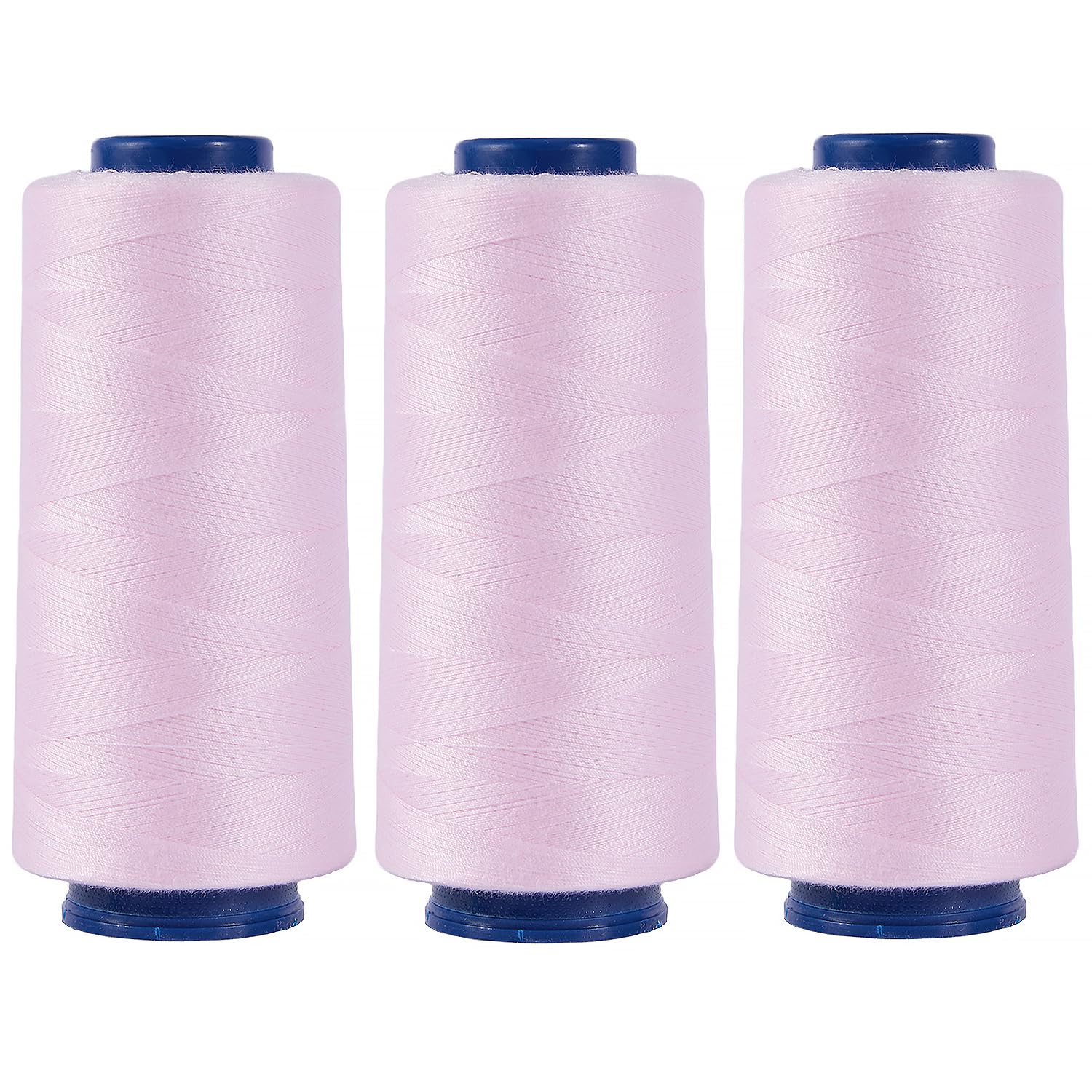 Larger Serger Thread Cones 3 Rolls, 3000 Yards Each Roll Diameter 2.13" Height 4.37" Polyester Pagoda Yarns Sewing Thread Spools 40S/2 for Overlock Quilting