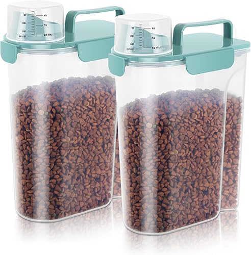 Miniatura 18 de Contenedor de almacenamiento de alimentos para perros y gatos de 5 a 7 libras con boquilla grande mejorada, sin BPA, 4 sellos a presión, recipientes