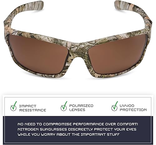 Miniatura 161 de Nitrogen - Gafas de sol deportivas polarizadas envolventes para hombre y mujer, UV400, para conducir, pescar, correr, andar en bicicleta, gafas