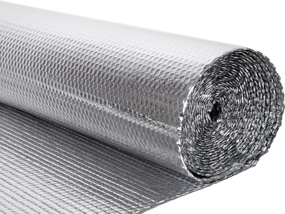 Double Bubble Aluminium Foil Wrap Insulation-Floor Loft Wall Boat Motorhome Shed, 1.2m x 40m Loft Wall