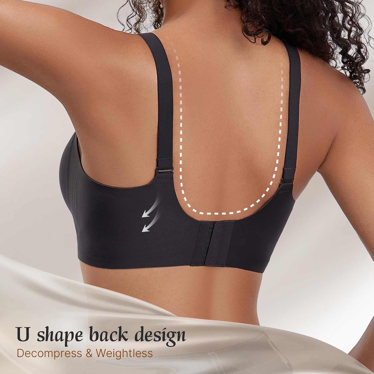 Wireless Bras for Women Comfortable Water Dropplet Full Coverage Bralette Seamless T Shirt Bras No Underwire - Image 4