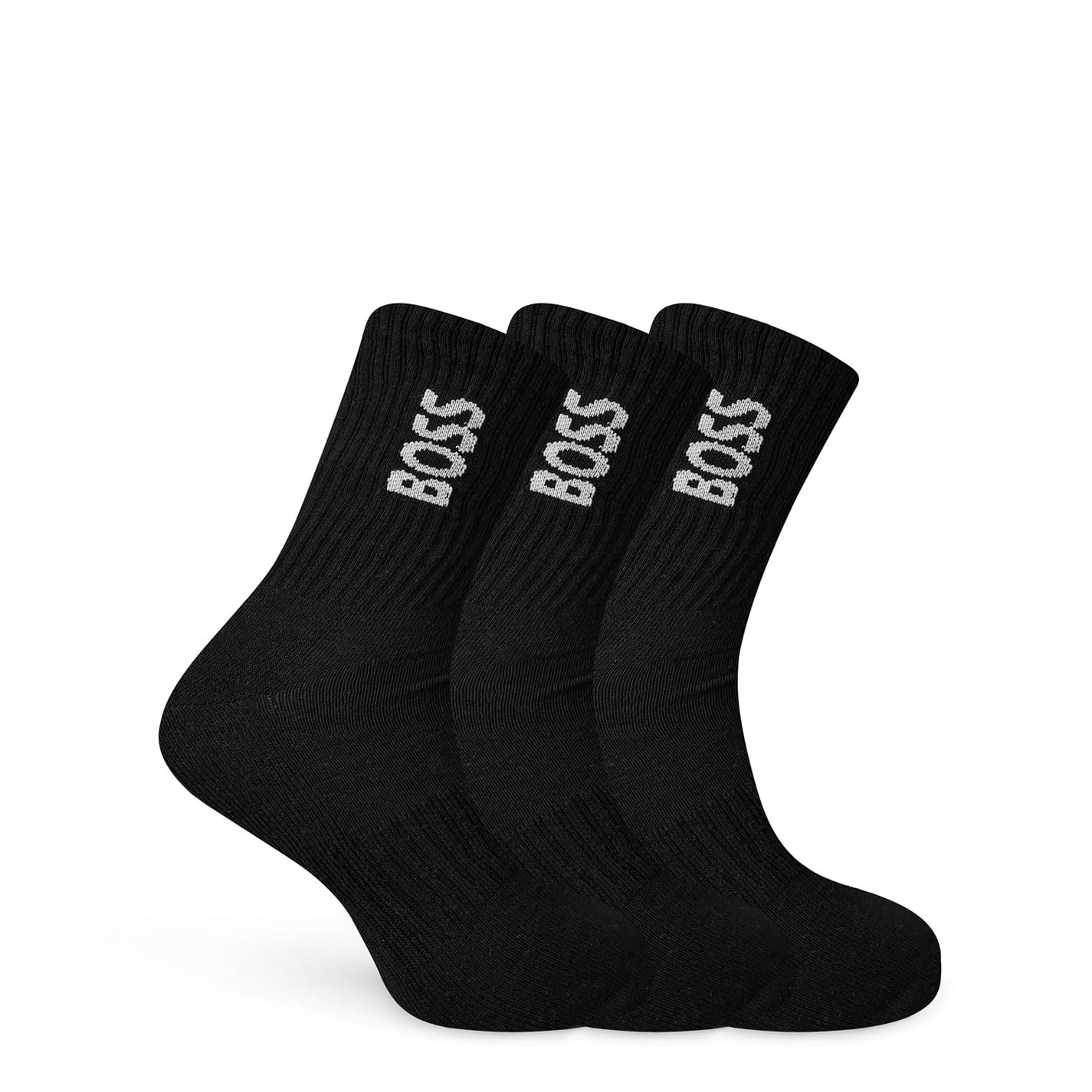 Boss Men's Black Bodywear 3 Pack Socks With Logo Detail (Crew) in Size 6 - 12 Months, Sports Direct