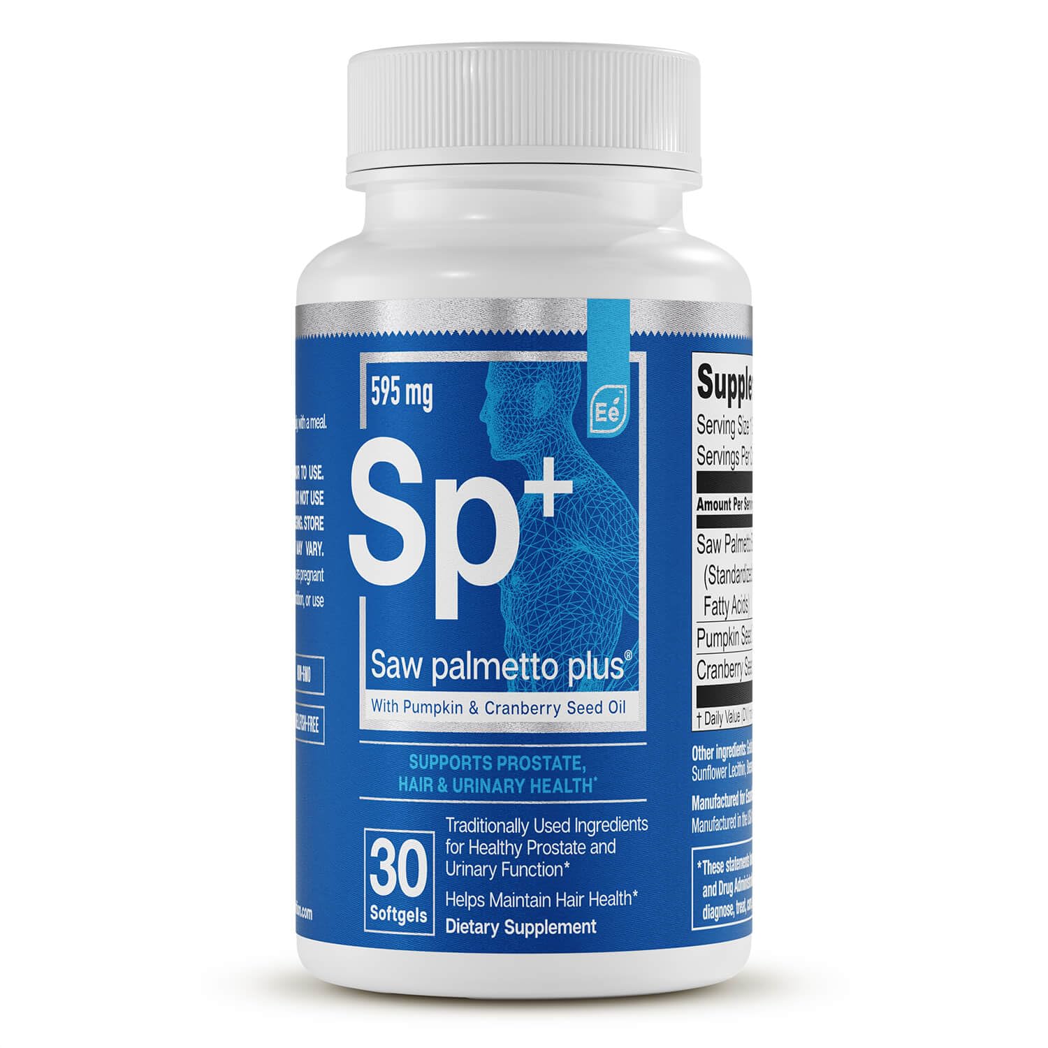 - Saw Palmetto Plus - Promotes Bladder & Urinary Health - Prostate Support Supplement for Men with Pumpkin & Cranberry Seed Oil - 30 Count - 30 Servings