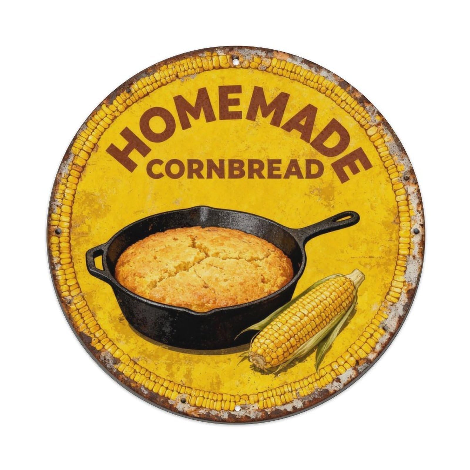 Homemade Cornbread Metal Tin Sign Plaque