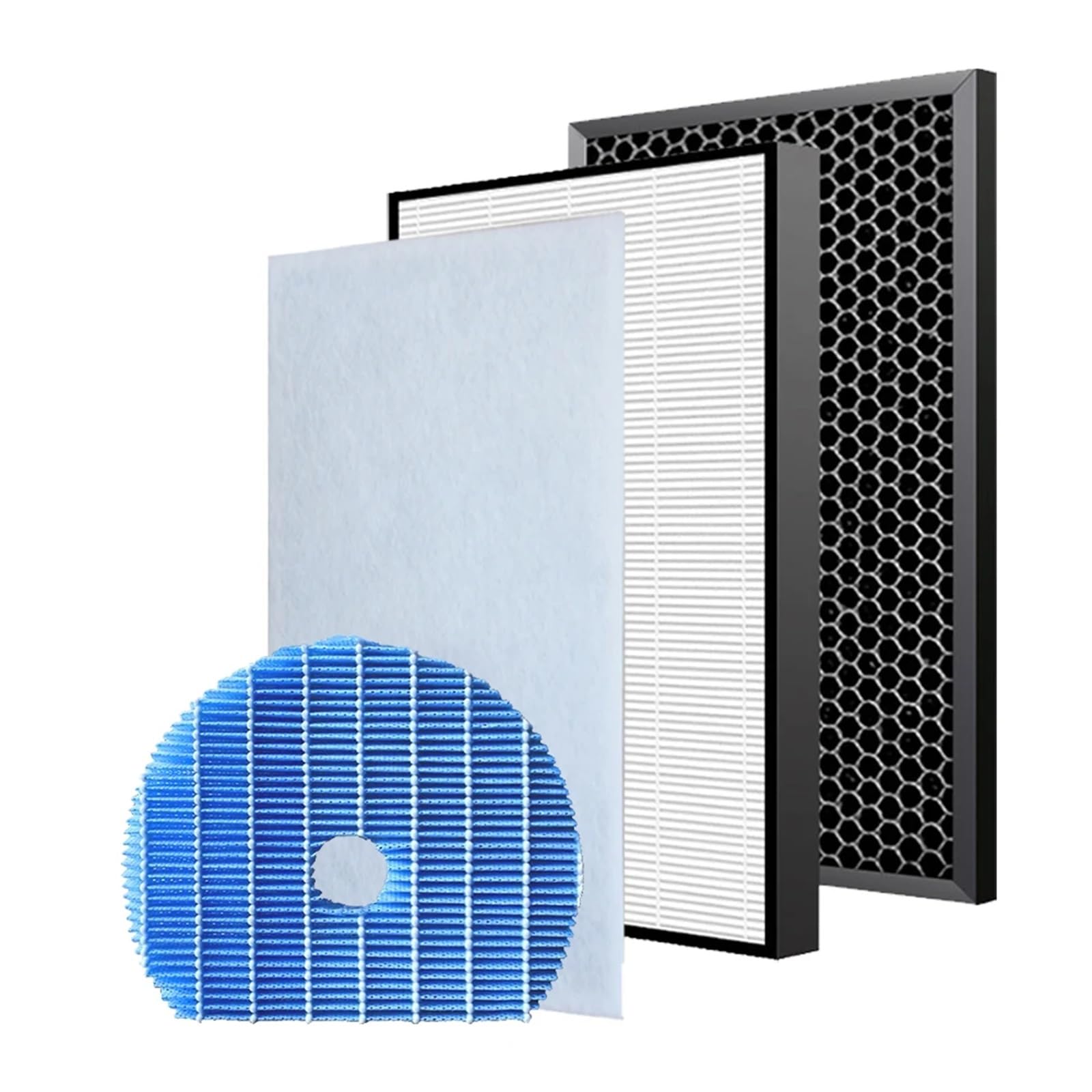 Xotcmhg 1 Set And Humidifier Compatible For Sharp Kc-G60sa Kc-G60sa-W Hepa Filter And Carbon Filter Replacement Air Purifier Accessories(1 Set And Humidifier)