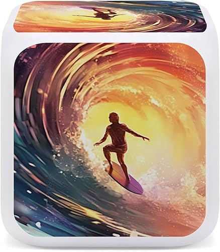 Miniatura 3 de Surfer Wave Luz del sol Cambio de Color Reloj LED Digital Reloj de noche para oficina en casa