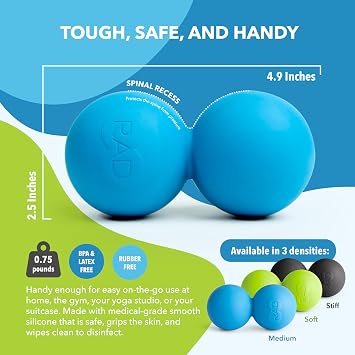 RAD Roller I Myofascial Release Tools I Medium Density I Self Massage Mobility and Recovery (Blue)