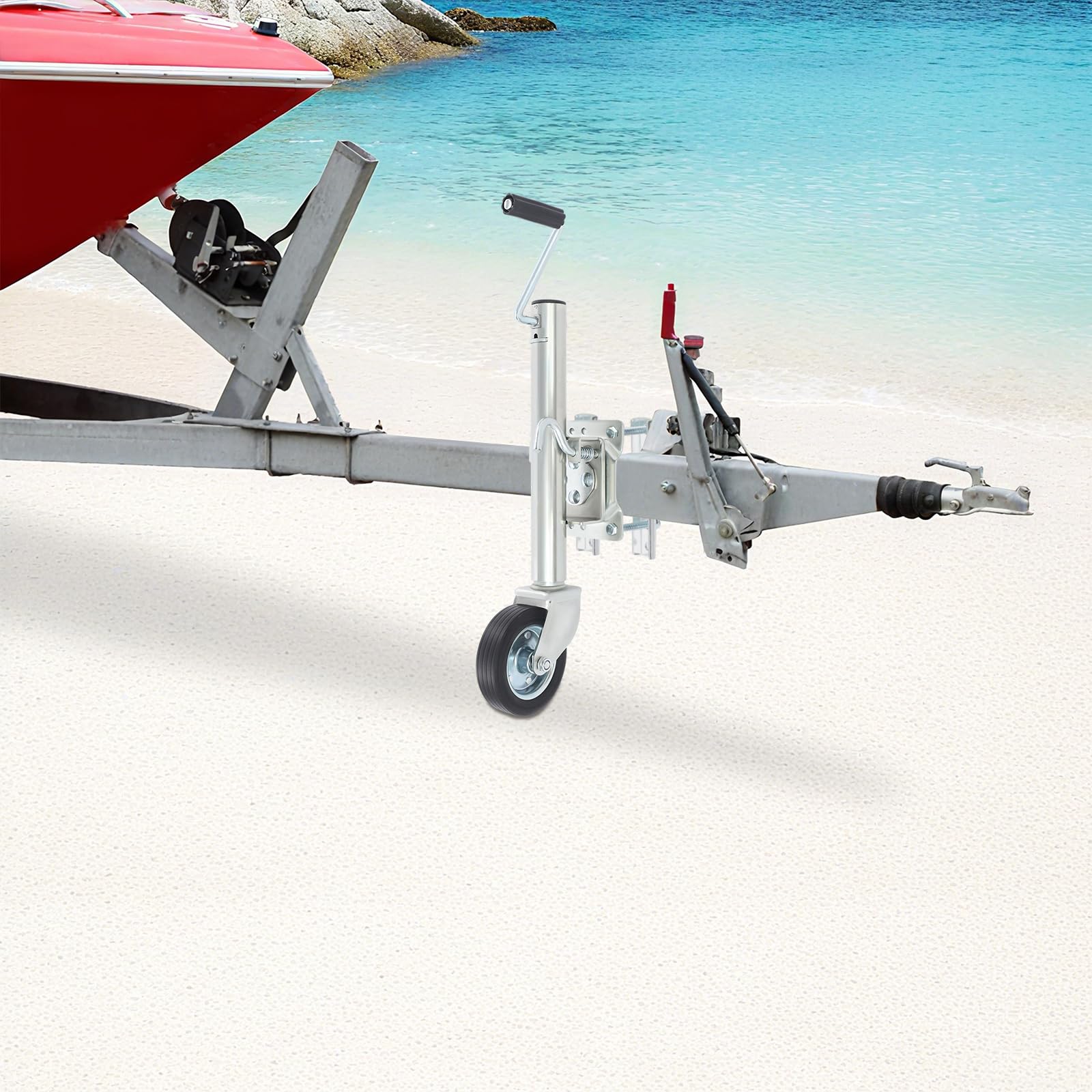 Roue de remorque, roue de soutien, ensemble de poignée de remorque, capacité de charge 544,31 kg pour déplacer des bateaux, yachts, motos