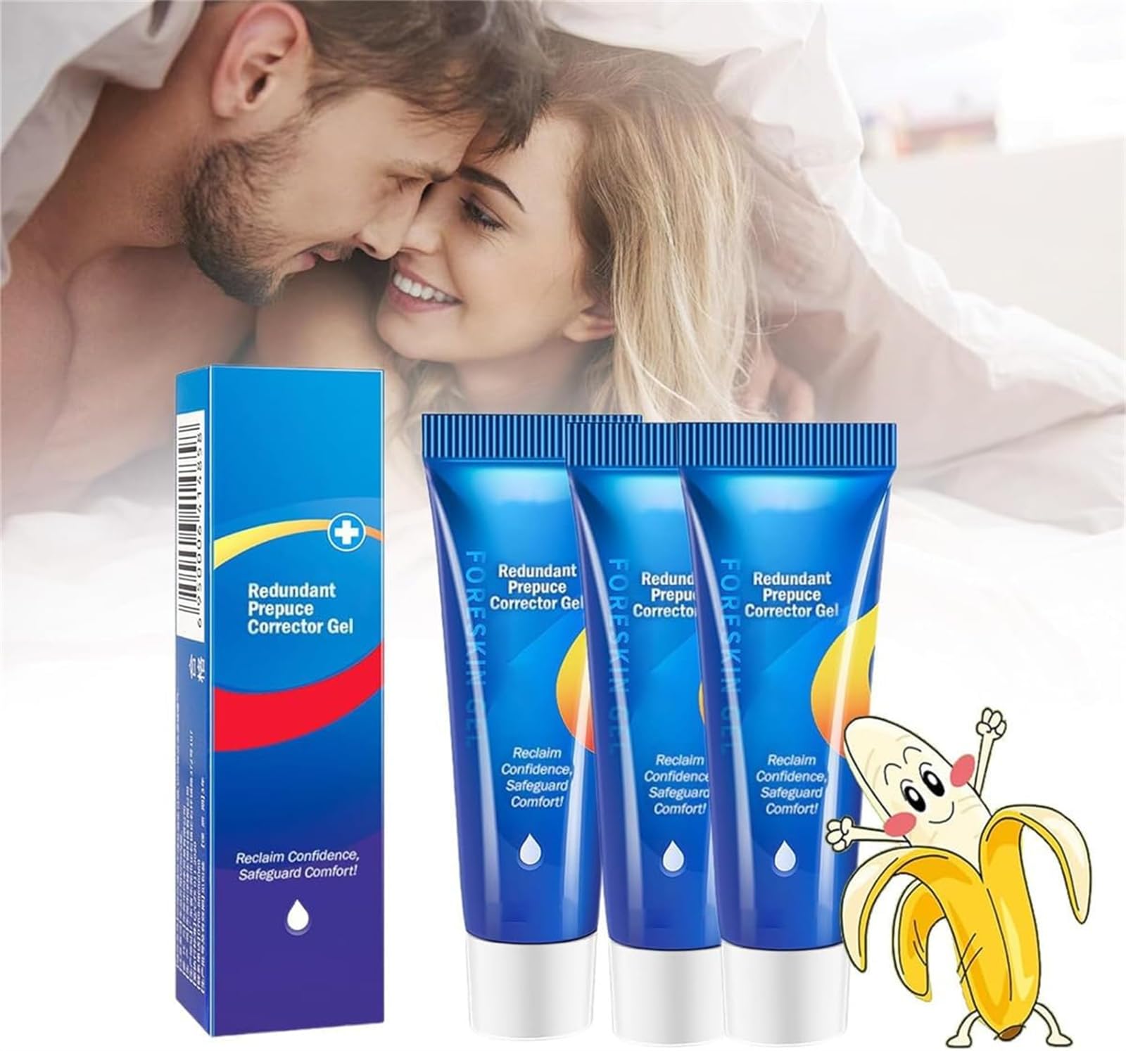 BruteCo Redundant Prepuce Corrector Gel, Natural Ingredients Phimosis Foreskin Correction Gel, Correction Gel for Excessive Foreskin, Fast and Gentle Action, Effective Relief (3Pcs, 1)