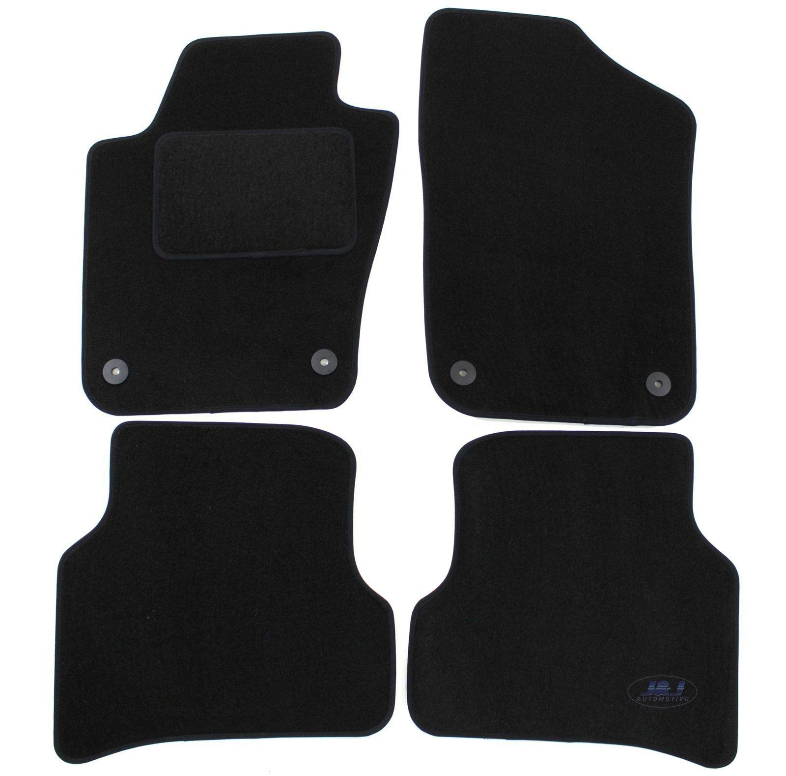 J&J Automotive Tappeti In Velluto Su Misura Per SEAT Ibiza 4 (6J) 2008-2017 | Set 4 Pezzi Antiscivolo, Rinforzato Pedali