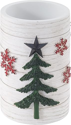 Miniatura 10 de Avanti Linens - Soporte para cepillos de dientes, accesorios de resina para encimera, decoración de baño de granja navideña (Es la temporada)
