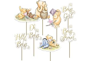 16 Pcs Classic The Pooh Centerpieces for Baby Shower Decorations