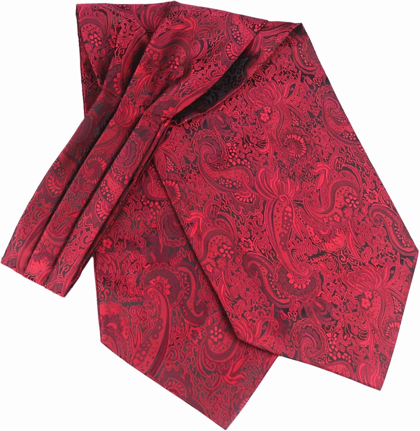 Men's Paisley Self-tied Cravat Tie Ascots and Pocket Square Set Ascot