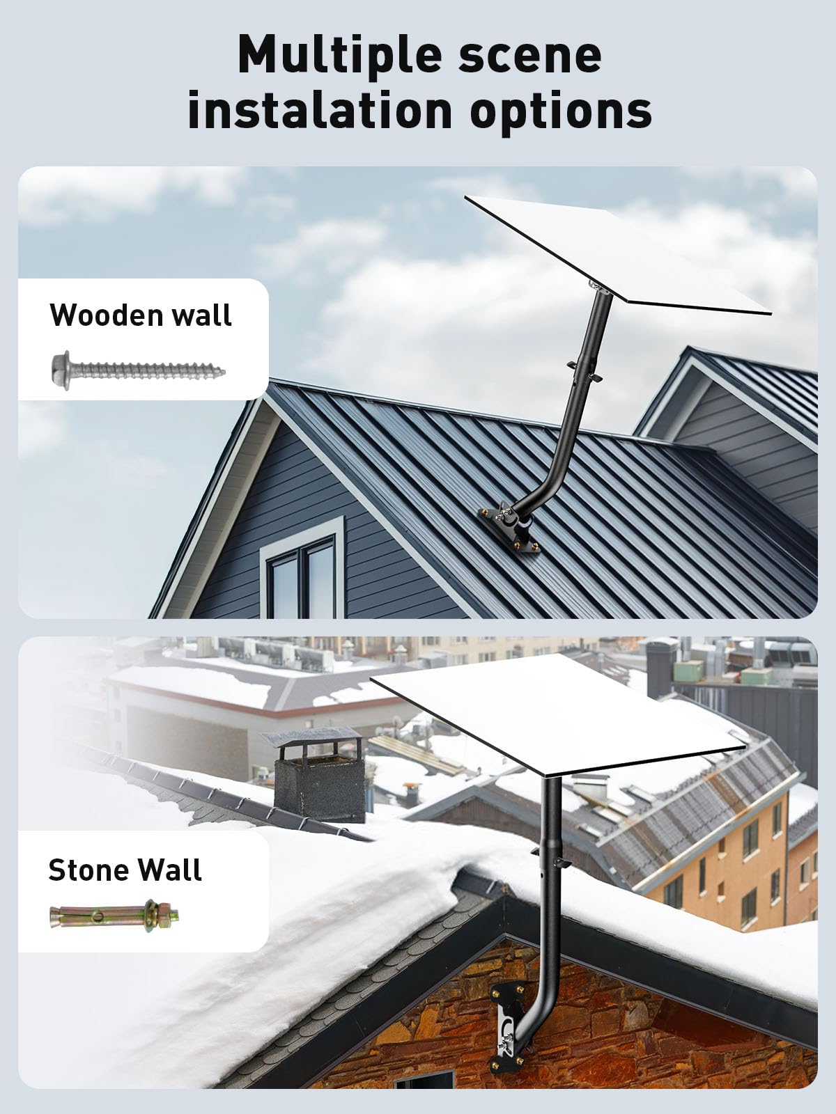 Starlink Gen 3 Halterung – 360° Verstellbare Wandhalterung Mit Rohradapter, Mast-Montagekit (orange)
