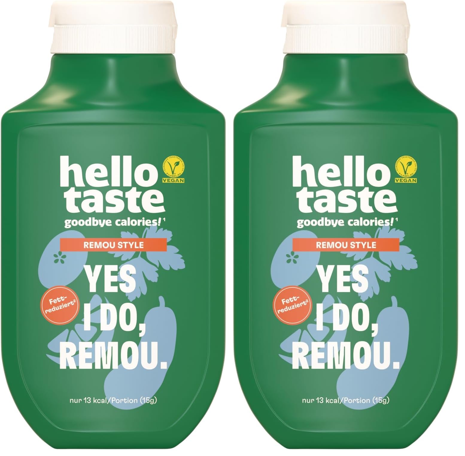 hellotaste Remou Style 300ml - kalorienreduziert, ohne Zuckerzusatz & voller Geschmack | Für Gerichte, zum Grillen uvm. | Vegan, aspartamfrei, glutenfrei, sojafrei | 1 x 300ml (Packung mit 2)
