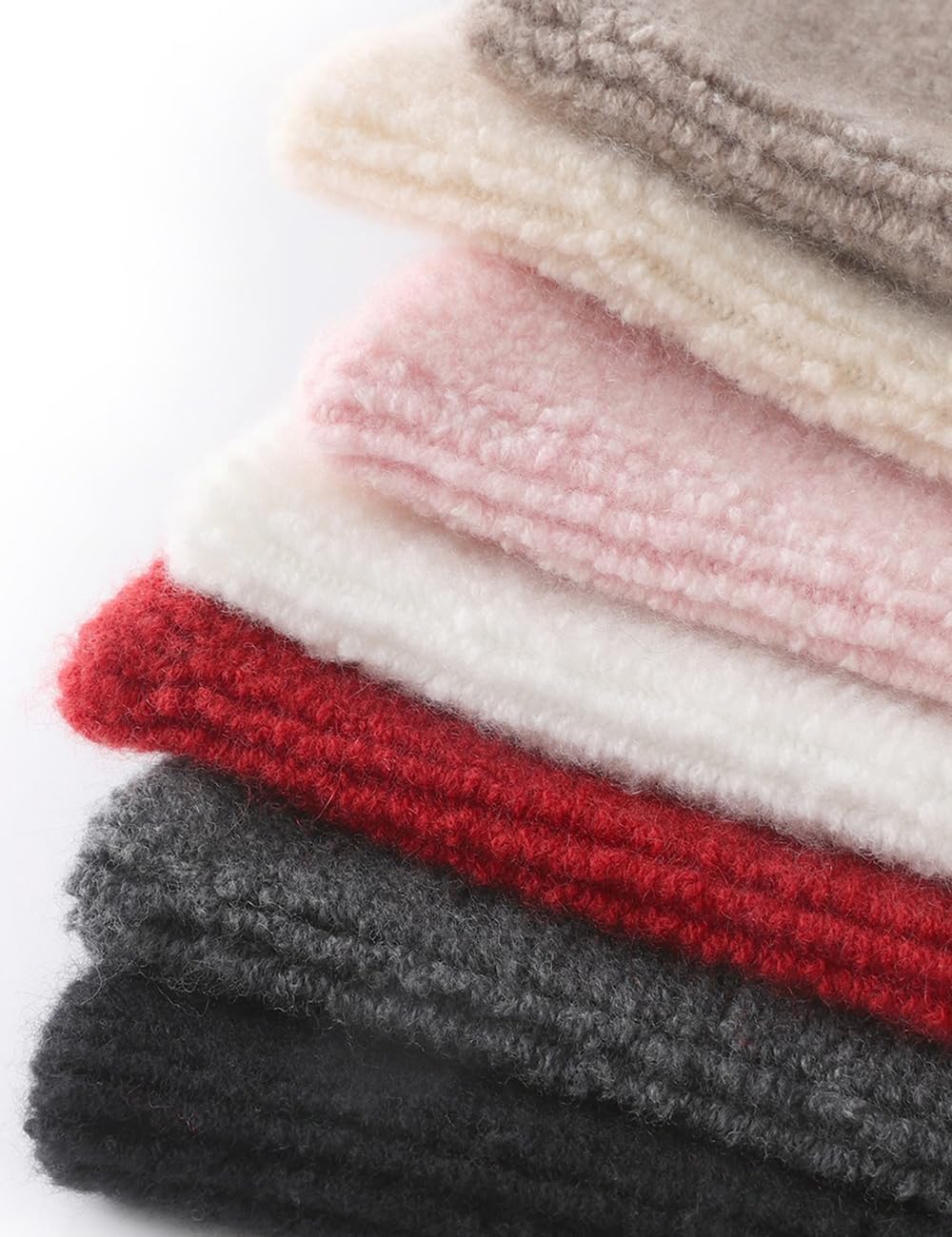100% Cashmere Ski Neck Gaiter for Men Women Warm Soft Knitted Face Mask Neck Warmer,Warmer Loop Scarf