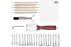 Premium 31-Piece Leather Carving Kit for Crafting Excellence