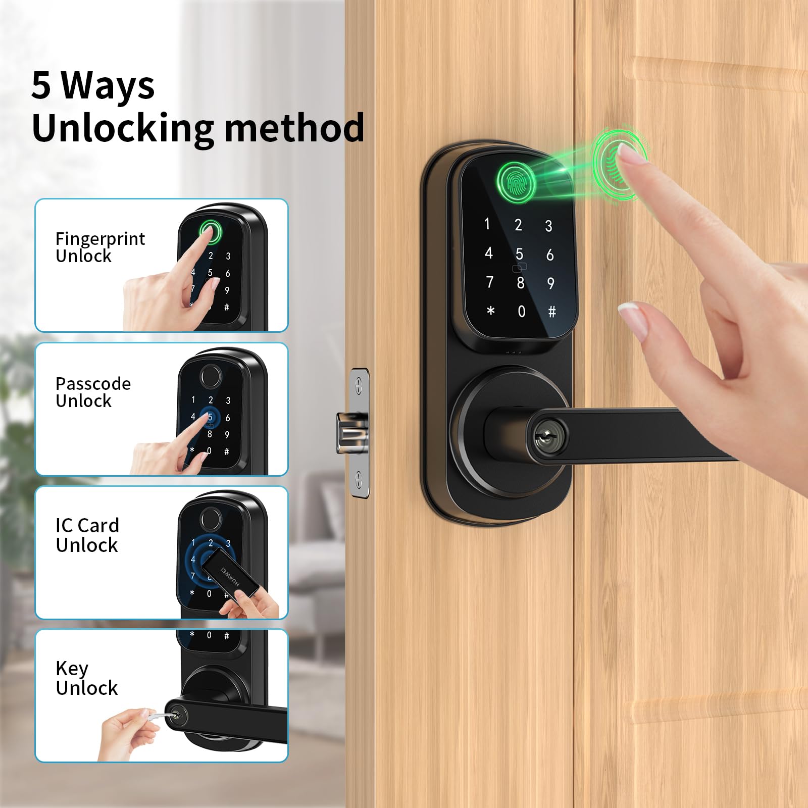 Amazon.co.jp: スマート指紋キーレスエントリー電子デジタルドアロック