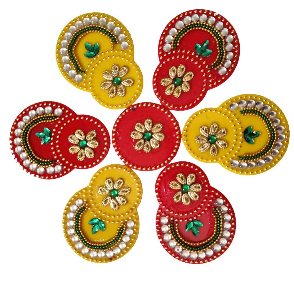 Avanti Creation Multicolor Acrylic Handcrafted Decorative Rangoli Set Rangoli for for Floor Decoration for Diwali Puja Functions-Reusable-7 PCS-7 Inch (B0C1BXXBMV) Amazon Price History, Amazon Price Tracker