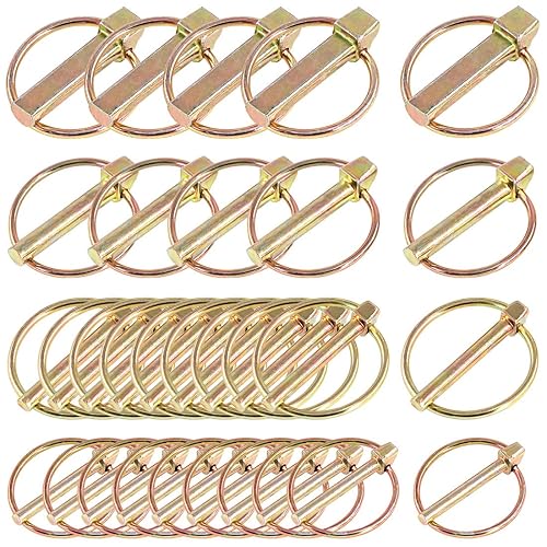 Glarks Kit surtido de 30 pines de linchamiento de alta resistencia para tractores agrícolas, remolques, camiones, cortacéspedes