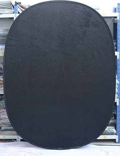 Miniatura 5 de Kate Telón de fondo plegable de 5 x 6.5 pies (4.9 x 6.6 ft), color blanco puro, negro, fondos plegables giratorios, flexibles, reversibles, para