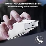 Attack Shark X1 Wireless Gaming Mouse with RGB Charging Dock, PAW3950 PRO Sensor Up to 40K DPI,53g Ultralight Tri-Mode Computer Mice,1KHz Polling Rate 5 Programmable Buttons for Win/Mac-White