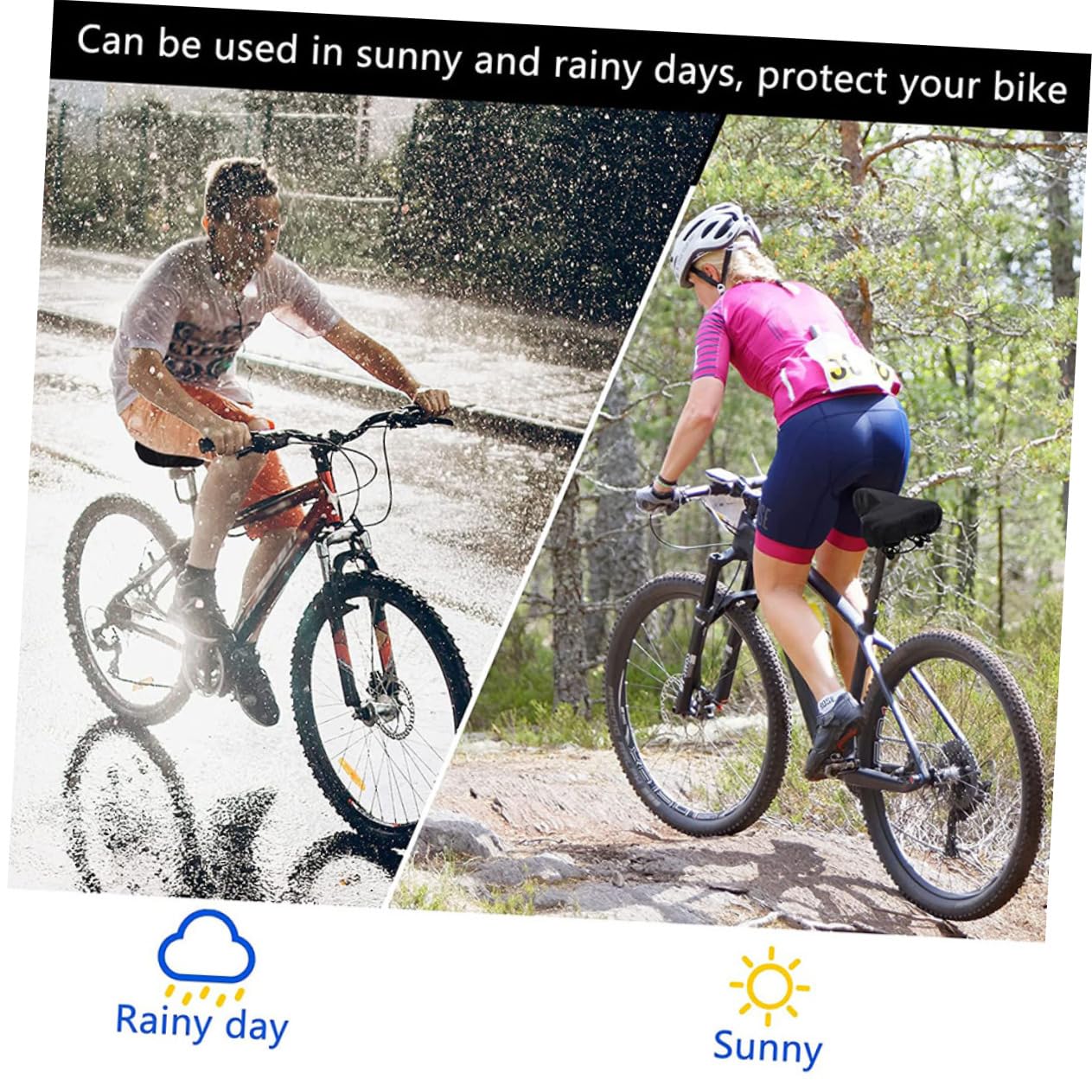UKCOCO Couvre De Vélo Étanche Oxford De Housses De Protection pour Siège De Vélo Aux pour Transport Facile