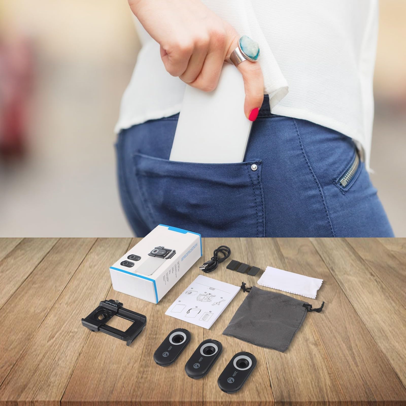 Microscopio de pH móvil 200x con luz UV LED, lente de clip de aluminio para inspección de reliquias de joyería, lupa portátil
