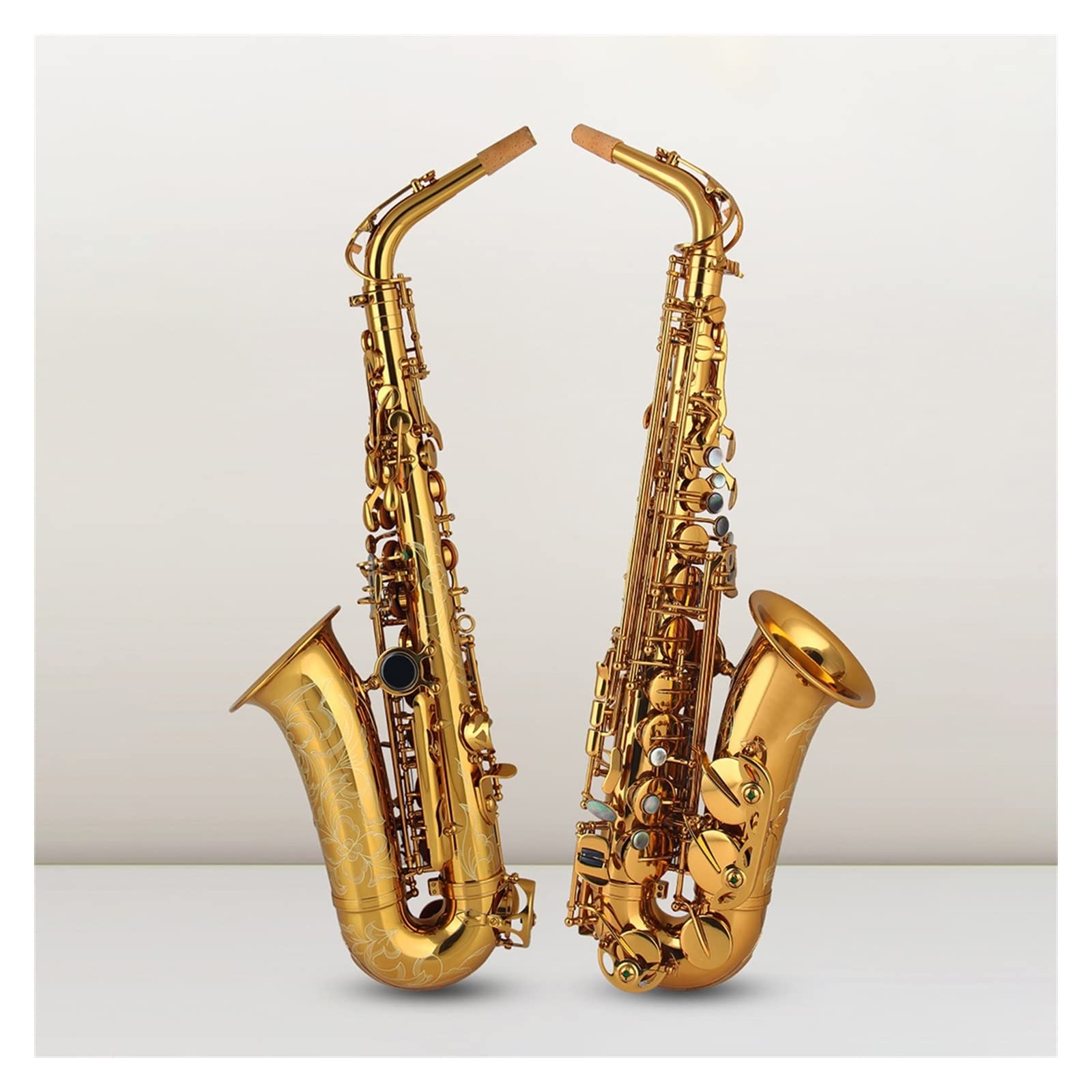 Saxofón Alto Mi Bemol Champagne Gold para Principiantes Saxofón Principiante