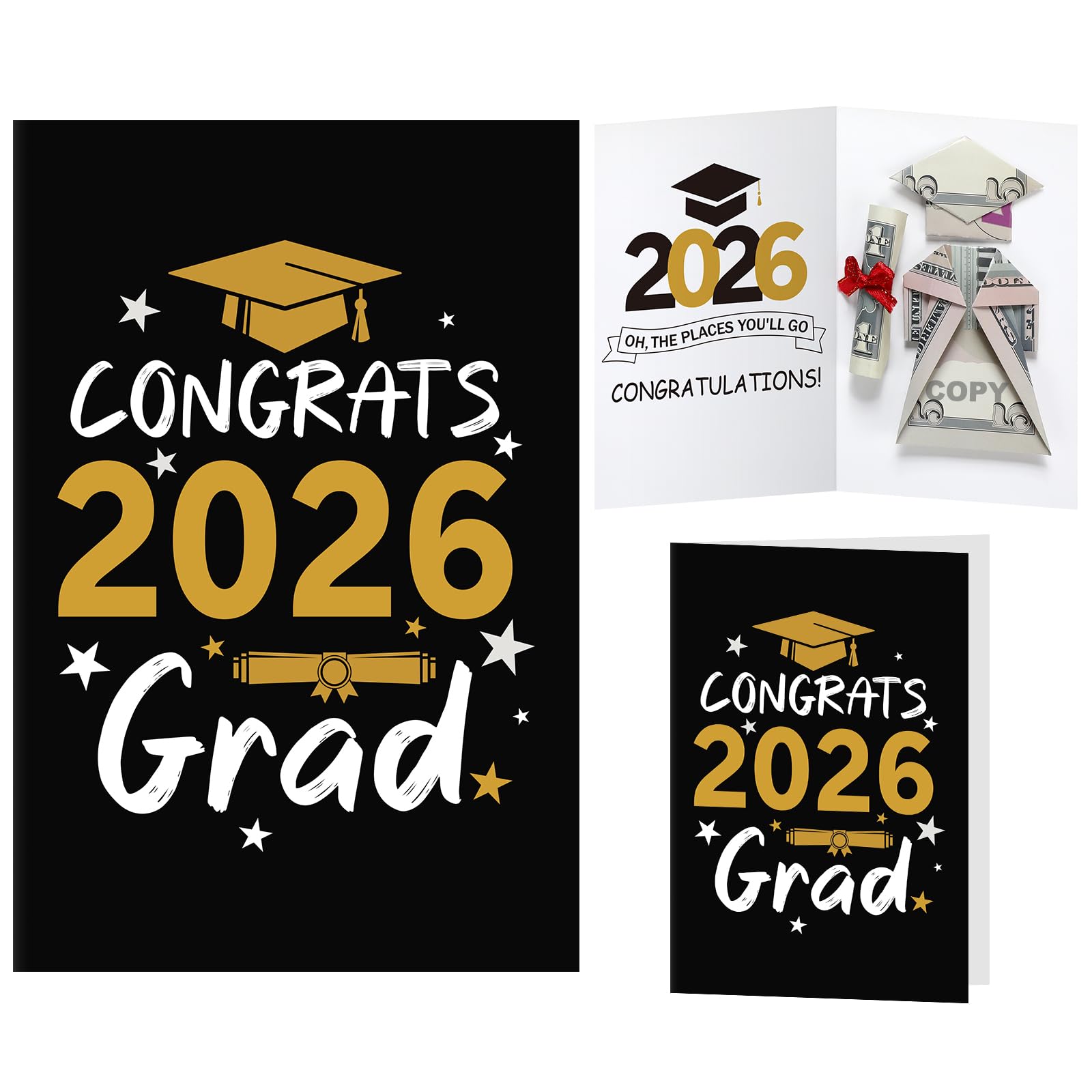 Photo 1 of **MISSING RIBBON**Ctosree Graduation Card/money Holder 4 x 6 Inches 2026 Graduation Envelope with Red Ribbon High School College Graduate Congrats Card for Cash, Card Grad Party Supplies