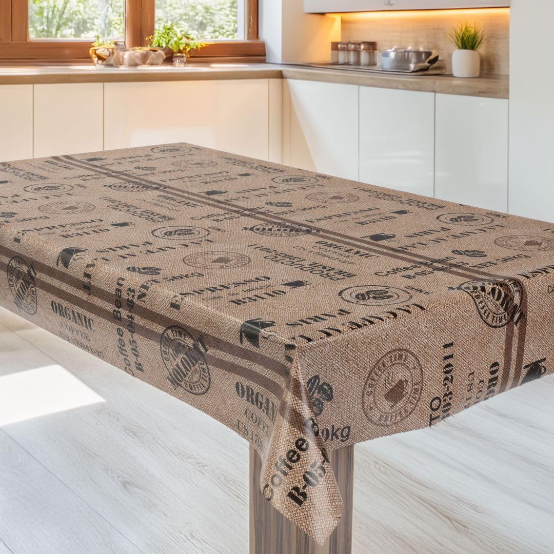laro Wachstuchtischdecke Kaffee Zeit Eckig