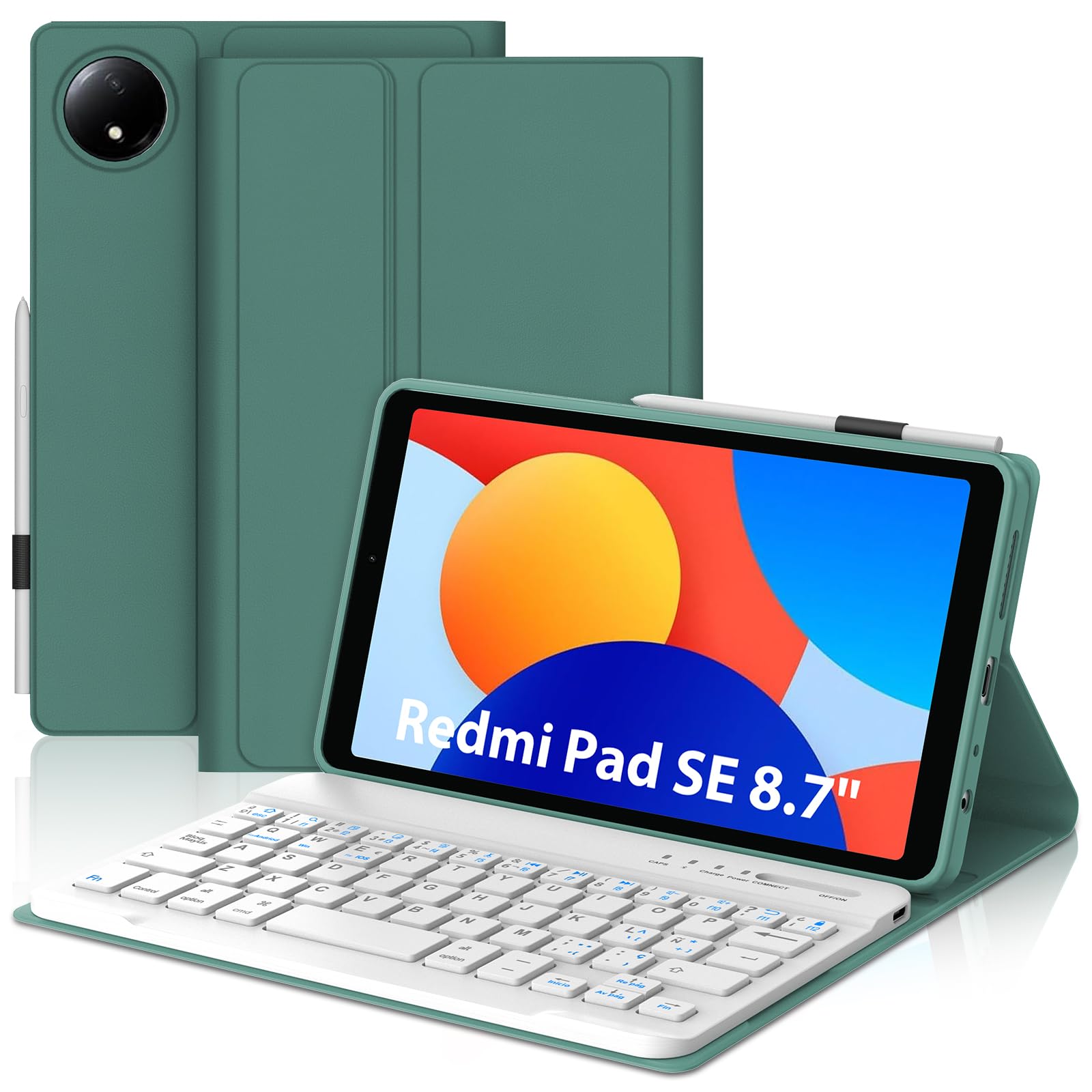 Teclado Bluetooth Redmi Pad SE 8.7 Funda con Teclado Español Ñ QWERTY 8