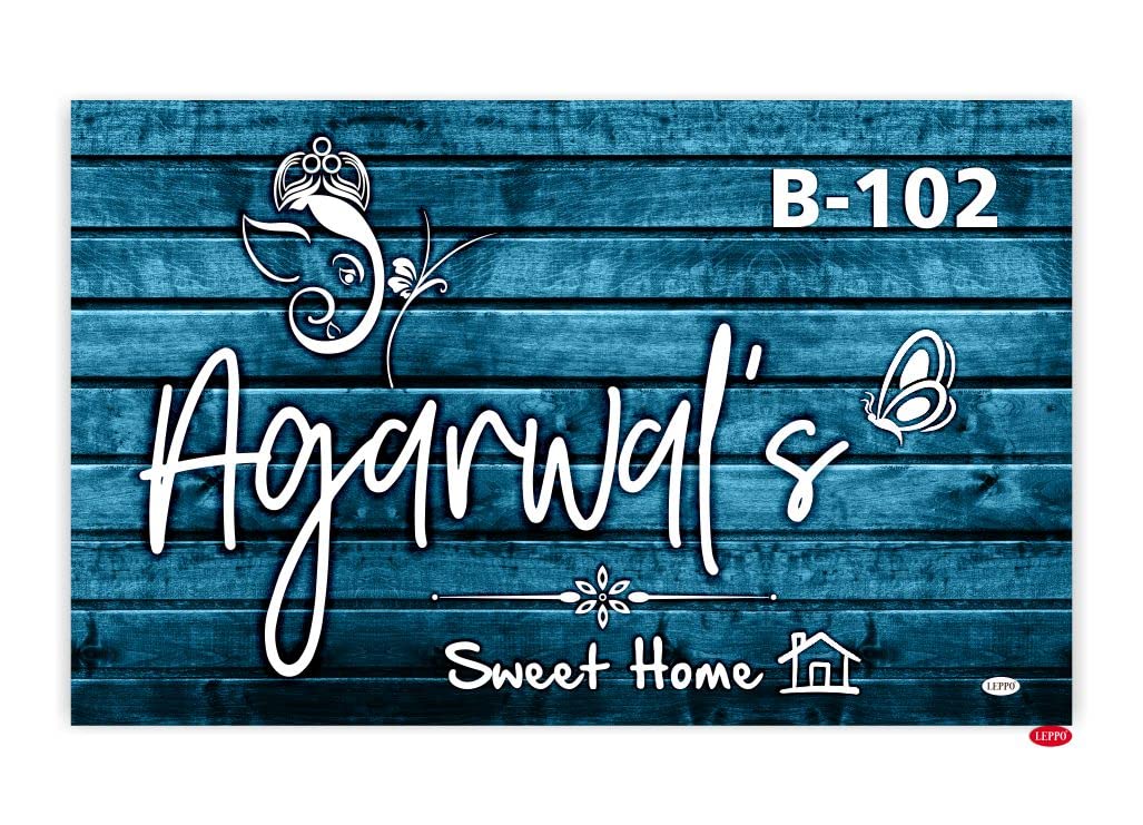 LEPPO Personalised I Customized Wooden Name Plate for Entrance Door I Wall I Home Decoration I Showpiece Dl292 (8 X 12 inch) (Wd_2) (B09RW4TM3K) Amazon Price History, Amazon Price Tracker