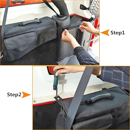 Miniatura 9 de YOCTM Cubo de almacenamiento para pozo de ruedas, organizador de maletero trasero, bandeja de almacenamiento de carga para Jeep Wrangler JL JLU