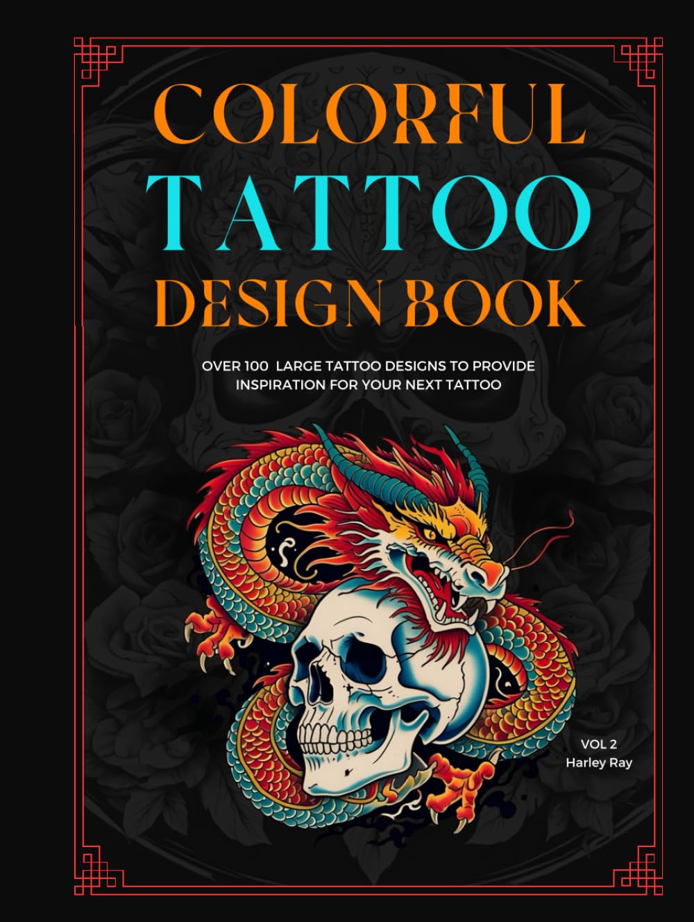 Livre de tatouage colorful tattoo design book de 100 pages pour inspiration